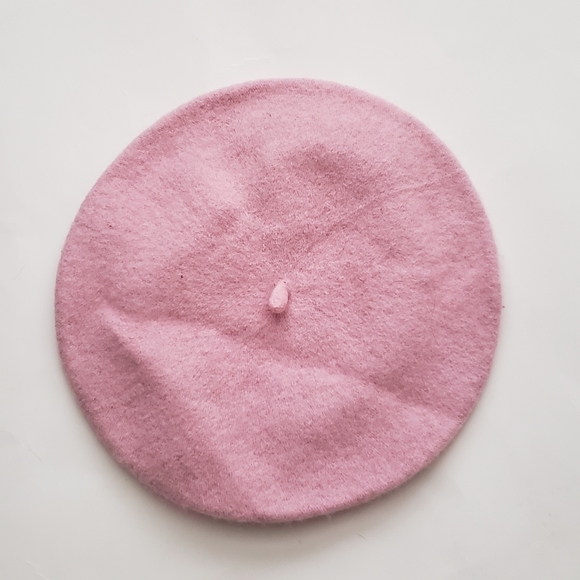 Urban Outfitters Pink Lucky Wool Felt  Beret - Picture 3 of 5